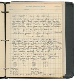 BRAUN, John (1896 – 1988). Two Notebooks of Magic Secrets, ...