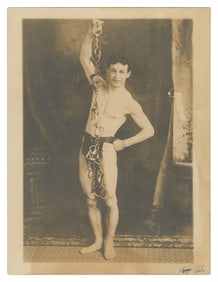 HOUDINI (Erik Weisz, 1874 – 1926). Youthful Portrait of Hou...