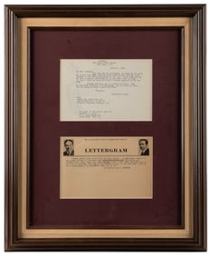 HOUDINI (Erik Weisz, 1874 – 1926). Houdini Lettergram and C...