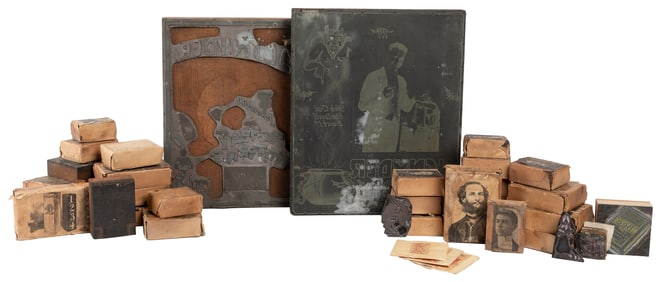 [HOUDINI]. Conjurer’s Monthly Copper Printing Blocks. Circa...