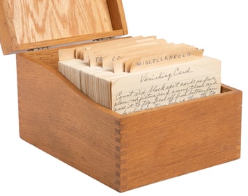 JUDAH, Stewart (1893 – 1966). Judah’s Box File of Notes on ...