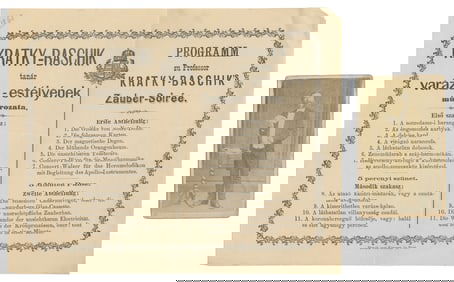 KRATKY-BASCHIK, Anton (ca. 1821 – 89). CDV and Program of K...