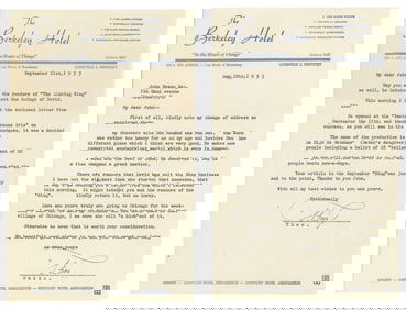 OKITO (Theo. Bamberg, 1875 – 1963). Two Okito TLSs to John ...