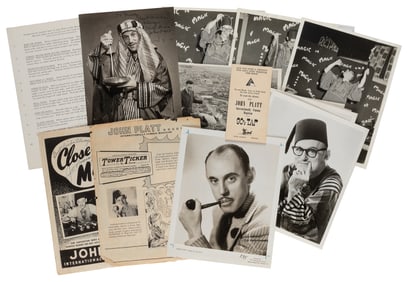 PLATT, John. Group of Johnny Platt Ephemera and Photos. 194...