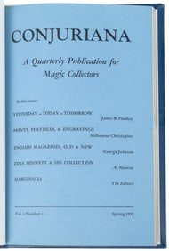 Conjuriana. Charles Blythe, Jr. V1 N1 (Spring 1951) – V1 N3...