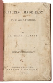 DUVALE, Dr. Henri. Conjuring Made Easy for Amateurs. Glasgo...