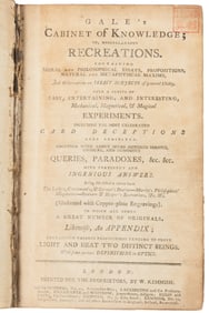 GALE, John. Gale’s Cabinet of Knowledge. London: Printed fo...