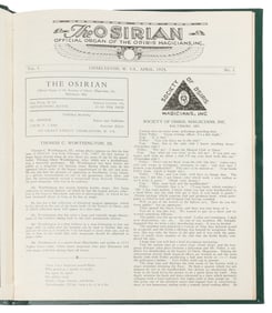 Osirian. Al Snyder. Monthly. V1 N1 (Apr. 1925) – V1 N6 (Sep...
