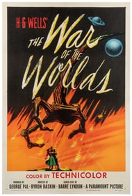 The War of the Worlds. Paramount, 1953. One-sheet (41 x 27”...