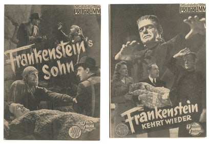 Pair of German Frankenstein cinema programs. German-languag...