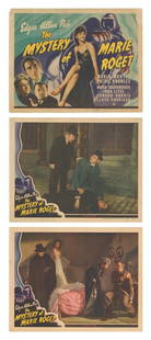 The Mystery of Marie Roget. Set of 8 Lobby Cards. Universal...: The Mystery of Marie Roget. Set of 8 Lobby Cards. Universal Pictures, 1942. These cards feature Maria Montez, Maria Ouspenskaya and other cast members in the film adaptation of the Edgar Allan Poe