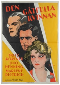 Three Loves. Terra-Filmverleih, 1929. Swedish one-sheet (39...