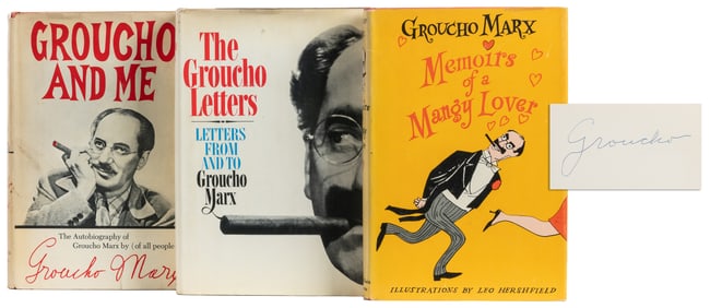 MARX, Groucho (1890-1977). Three Books, One Signed by Grouc...