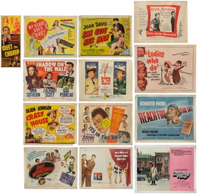 Group of 13 1940s-50s comedies and other half-sheet posters...