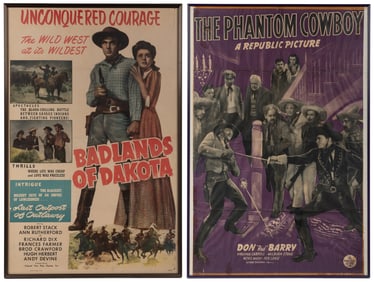 [WESTERNS]. Nine one-sheet posters. Including: Badlands of ...