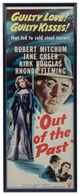 Out of the Past. RKO, R-1953. Insert (36 x 24”). Poster for...
