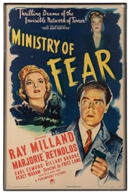Ministry of Fear. Paramount, 1944. One sheet (41 x 27”) pos...