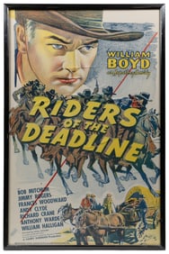 Riders of the Deadline. Variety Film, R-1940s. Color lithog...