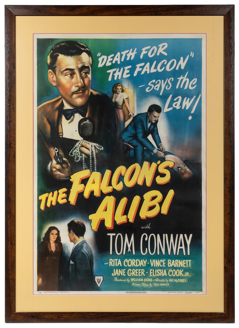 The Falcon’s Alibi. RKO, 1945. One sheet (41 x 27”) poster ... (1 of 1)