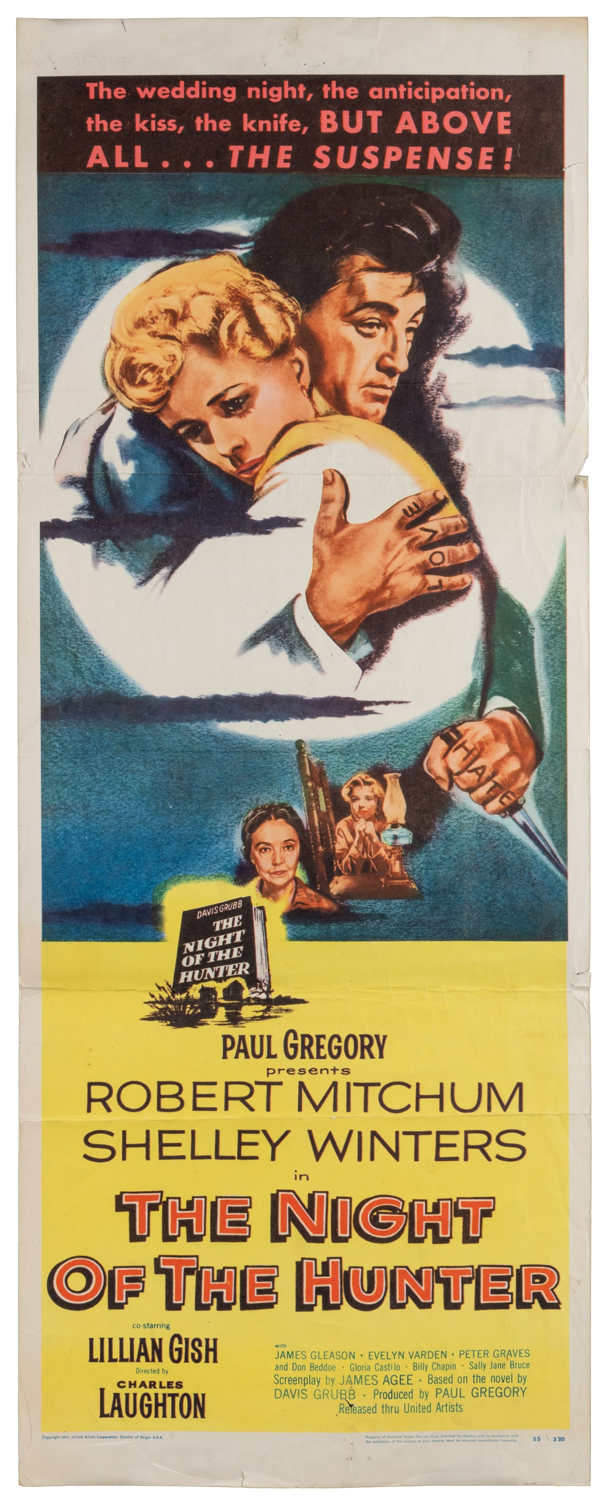 The Night of the Hunter. United Artists, 1955. Insert (36 x... (1 of 1)