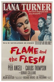 Flame & The Flesh. MGM, 1954. One sheet (41 x 27”) poster f...