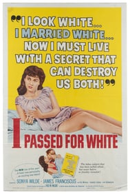 I Passed For White. Allied Artists, 1960. One sheet (41 x 2...