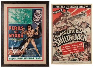 [SERIALS]. Two one-sheet posters. Including: Perils of Nyok...