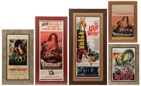 Five 1960s Monster and Dinosaur Sci-Fi Movie Posters. Inclu...