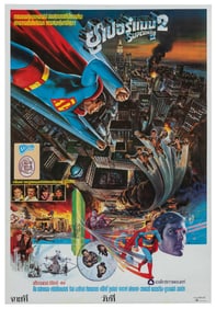 Superman 2. Warner Bros., 1980. Thai poster (31 x 21 ½”) fo...