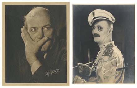 Ben Turpin and Edgar Kennedy signed photographs. Silver pri...