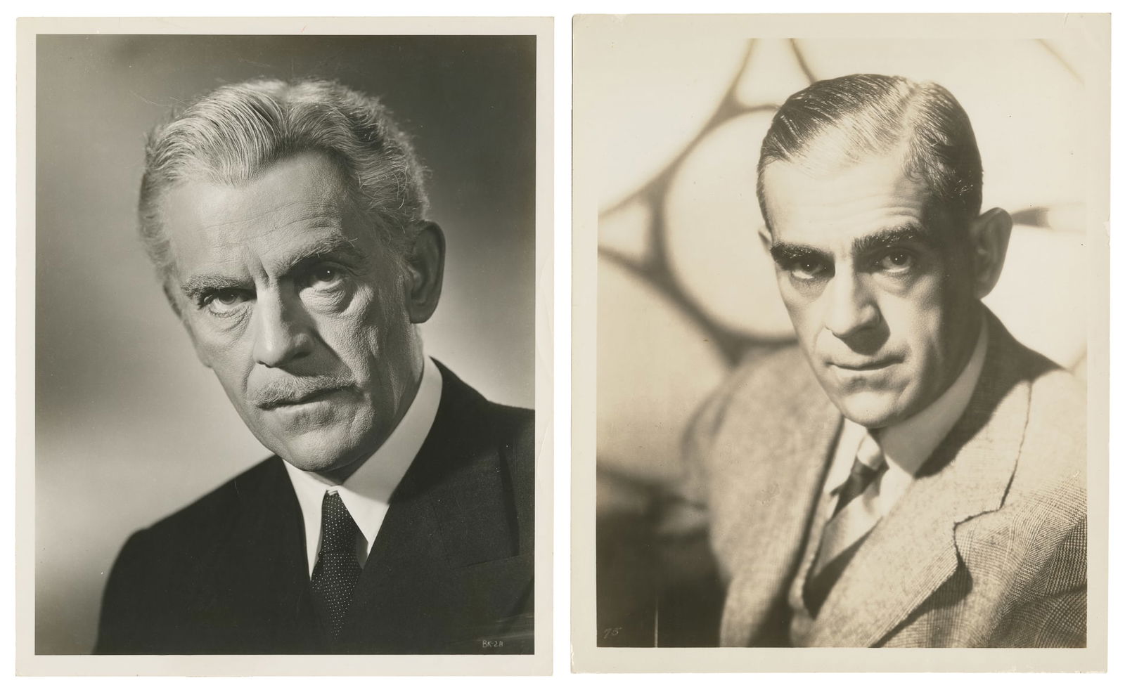 Boris Karloff. Group of 4 photographs. 1940s-50s. Including... (1 of 3)