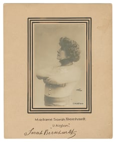 BERNHARDT, Sarah (1844-1923). Signed Souvenir Imperial Cabi...