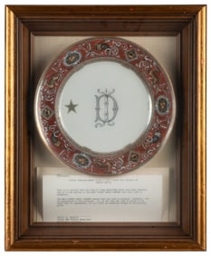 Bette Davis Estate Plate and Signed Photo. Two pieces, incl...