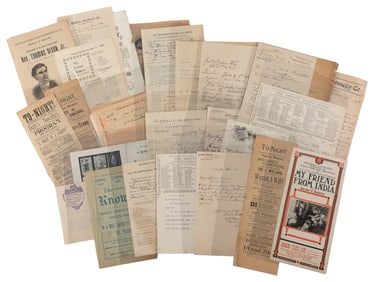 Group of El Paso (IL) Opera House documents and ephemera. V...