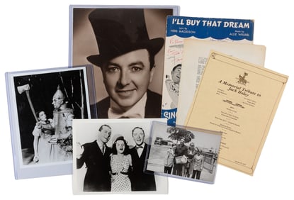 HALEY, Jack (1897 – 1979). Collection of Photographs and Ep...