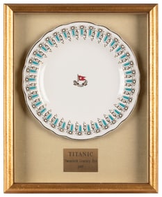 Titanic (20th Century Fox, 1997) Prop Dinner Plate. A White...