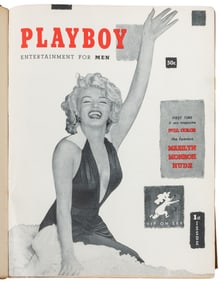 [PLAYBOY]. Group of bound Playboy magazines, including Vol....
