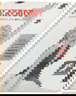 [PLAYBOY]. Group of bound Playboy magazines, including Vol....: [PLAYBOY]. Group of bound Playboy magazines, including Vol. 1. HMH Publishing, 1953 – 84. 33 volumes, in Playboy’s dark brown hardcover bindings stamped in gilt. This file comes from Patricia Papa
