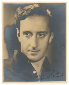 RATHBONE, Basil (1892-1967). Signed Photograph. Circa 1930s...