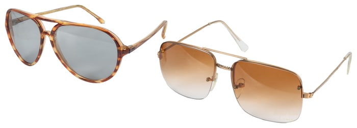 Jerry Lee Lewis Two Pairs of Aviator Sunglasses. Circa 1970...