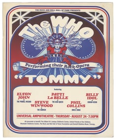 Group of 8 Rock Concert Programs and Tickets. 1960s-80s. In...