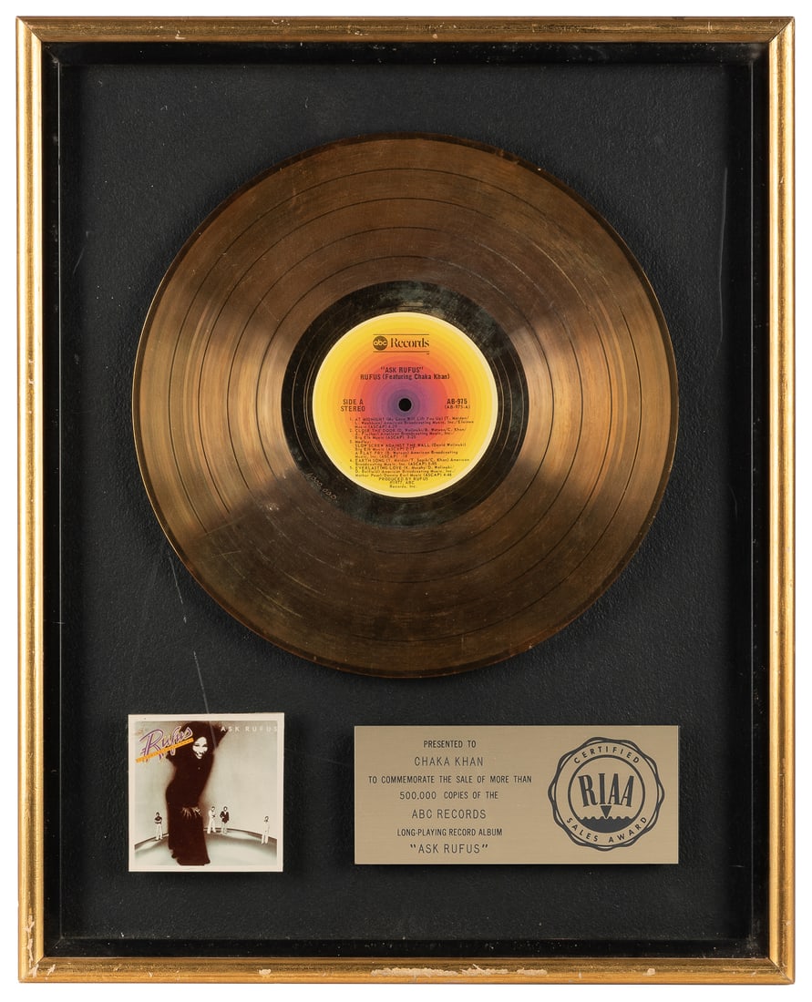 Chaka Khan’s “Ask Rufus” RIAA Gold Record Award. Circa 1977... (1 of 1)
