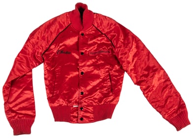 Chaka Khan’s Rufus Band Tour Jacket. Red satin with rayon l...