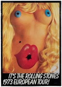 The Rolling Stones 1973 European Tour Poster. Colorful post...