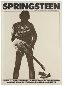 Bruce Springsteen 1975 The Bottom Line Concert Poster. Prom...