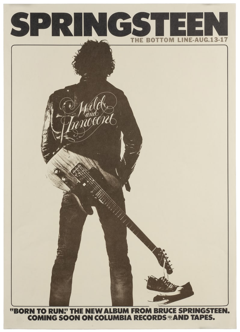 Bruce Springsteen 1975 The Bottom Line Concert Poster. Prom... (1 of 1)