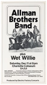 Allman Brothers Band plus Wet Willie / Charlotte Coliseum. ...