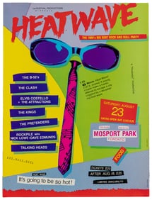 Heatwave 1980 Music Festival Concert Poster. Canada, 1980. ...