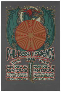 [GRATEFUL DEAD]. Two Gary Houston signed concert posters. I...: [GRATEFUL DEAD]. Two Gary Houston signed concert posters. Including: West Coast Dead, Sept, 18, 19, 21, 2003 (Irvine, CA; Mountain View, CA; and George, WA); and Phil Lesh & Friends, Henry J. Kaiser A