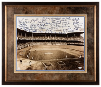 Brookyln Dodgers All-Time Greats Signed Photograph. Sepia-t...